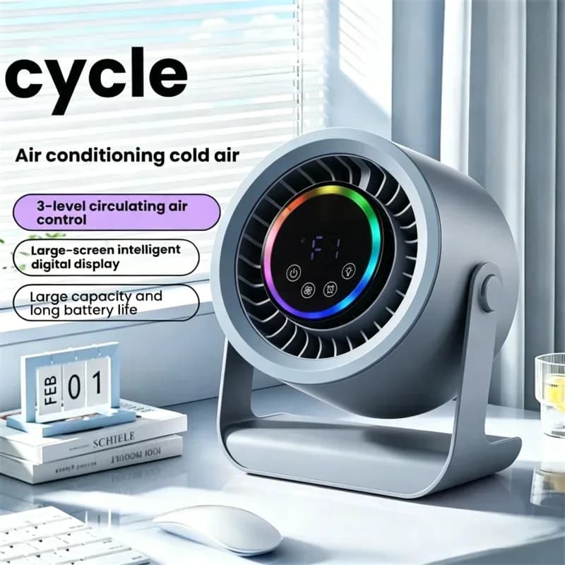 Ventilatore da tavolo per la circolazione dell'aria, ventilatore elettrico, di piccole dimensioni, silenzioso, ad alta potenza, ventilatore elettrico da scrivania, dormitorio per studenti, ufficio