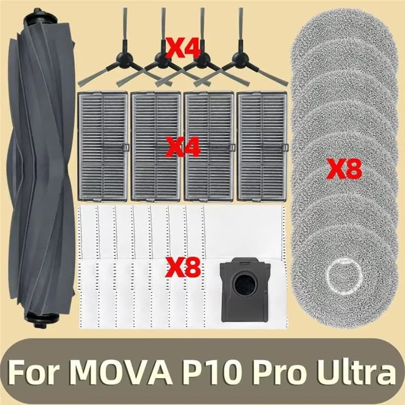 A74X-Replacement Parts Mop Cloth Dust Bag Vacuum Parts Main Tricut Roller Side Brush Hepa Filter