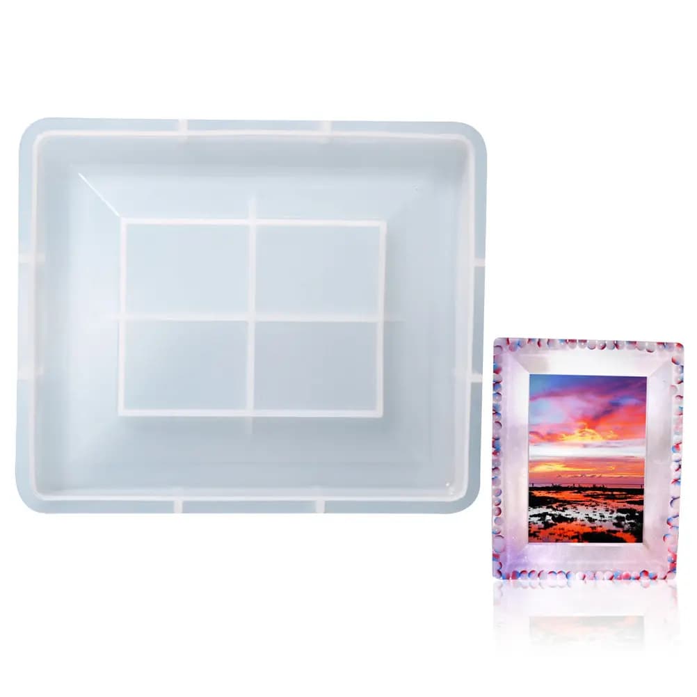 Stampo in Silicone per Cornice Portafoto, Stampi per Resina Fai-da-Te, Materiali Creativi per Realizzare Cornici, Accessori per Artigianato DIY