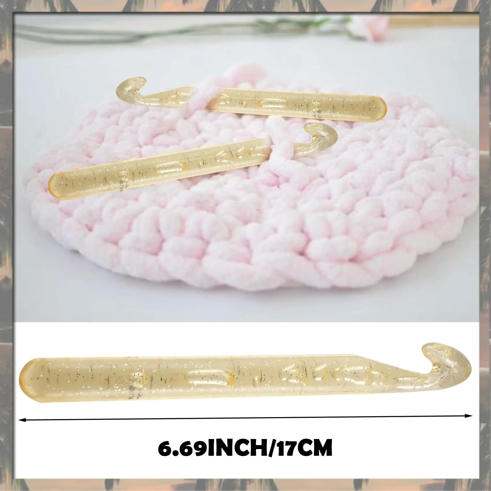 A70U Nuovo 5 Pz 12 Mm/15 Mm/18 Mm/20 Mm/25 Mm Enorme Uncinetti Set di Ferri da maglia in plastica Kit FAI DA TE Filato Cucito Mestiere Strumento di Maglieria