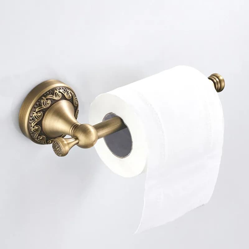 Accessori per il bagno, porta rotolo di carta igienica in rame anticato, porta rotolo semplice in stile europeo