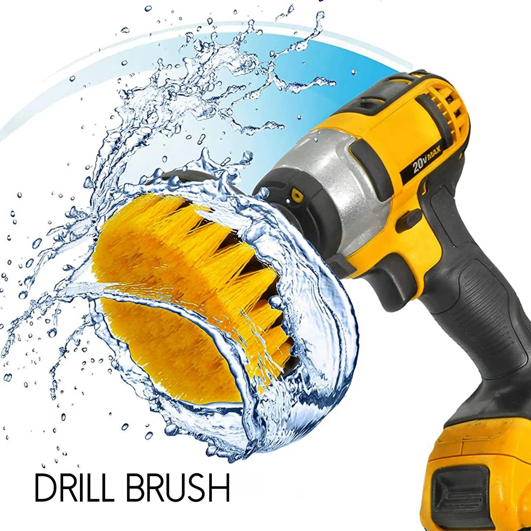 B51CNEW! 4Pcs Combinate Drill Brush Power Scrubbing Brush Drill Spin Scrubber Electric Cleaning Brush Fixing For Car Bathroom Wo