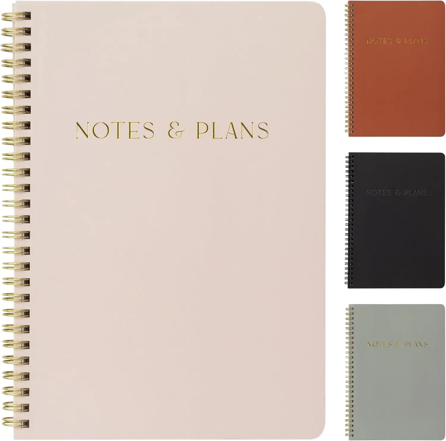 Daily Planner & Notebook with Hourly Schedule - Aesthetic Spiral To-Do List Notepad for Women