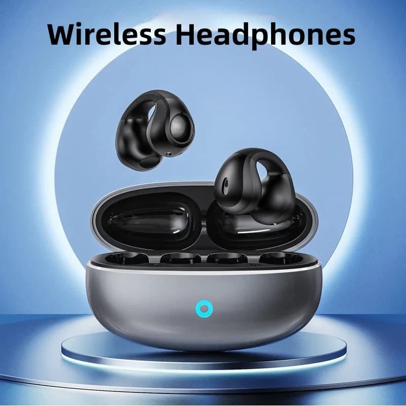 TWS Wireless Headphones Bluetooth 5.4 Earphones Earclip Earbuds with Mic Touch Control HD Voice Sports Waterproof HiFi Headset