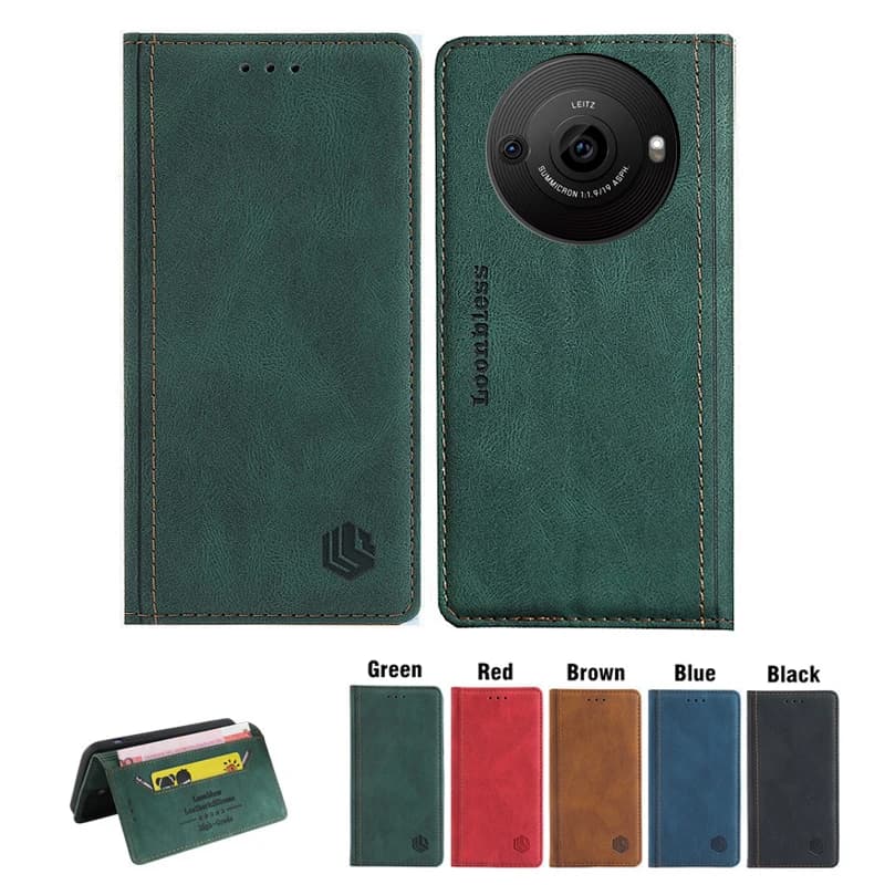 Custodia a libro in pelle per Sharp Aquos R8 R8s, Cover a portafoglio con supporto per Sharp Aquos R8 Pro, Coque a libro per Sharp Aquos R8s Pro