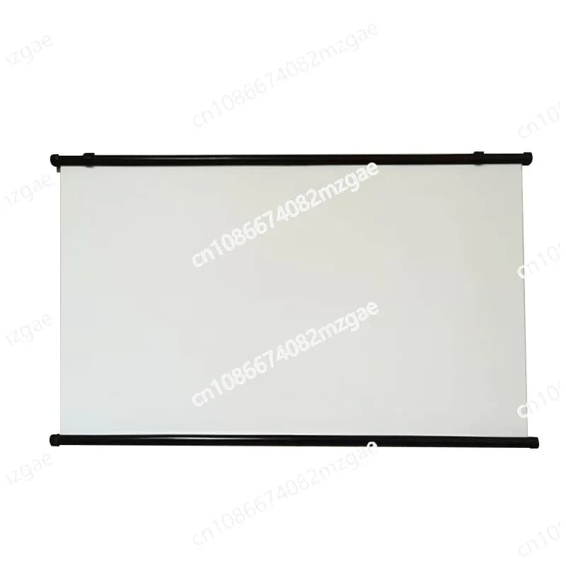 Schermo di proiezione domestico, schermo di proiezione semplice, da appendere alla parete, senza fori, tenda proiettore in metallo anti-luce da parete