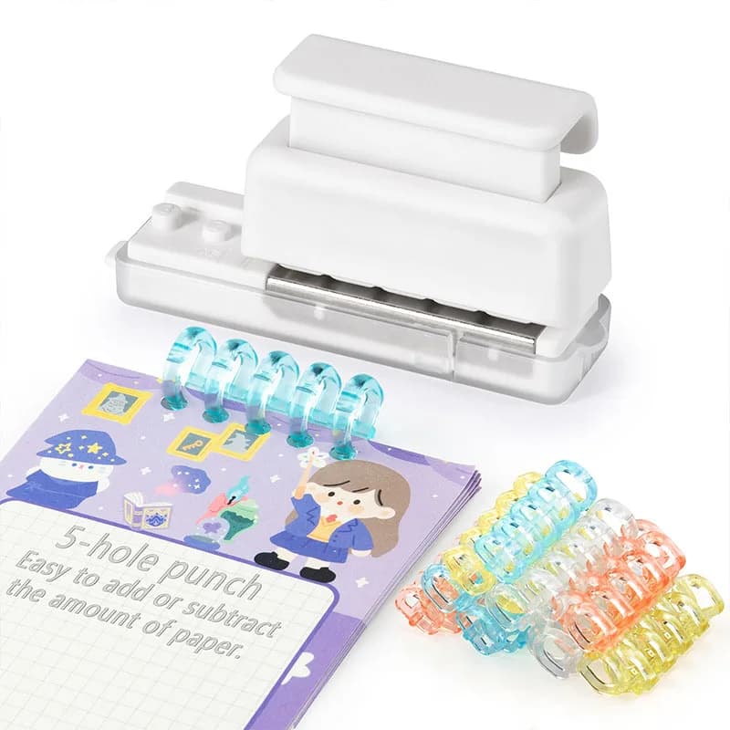 Mini 5 fori Puncher A5 B5 A4 Notebook a fogli mobili Puncher di carta Strumento Anello di rilegatura a fogli mobili Studente Forniture di cancelleria per ufficio