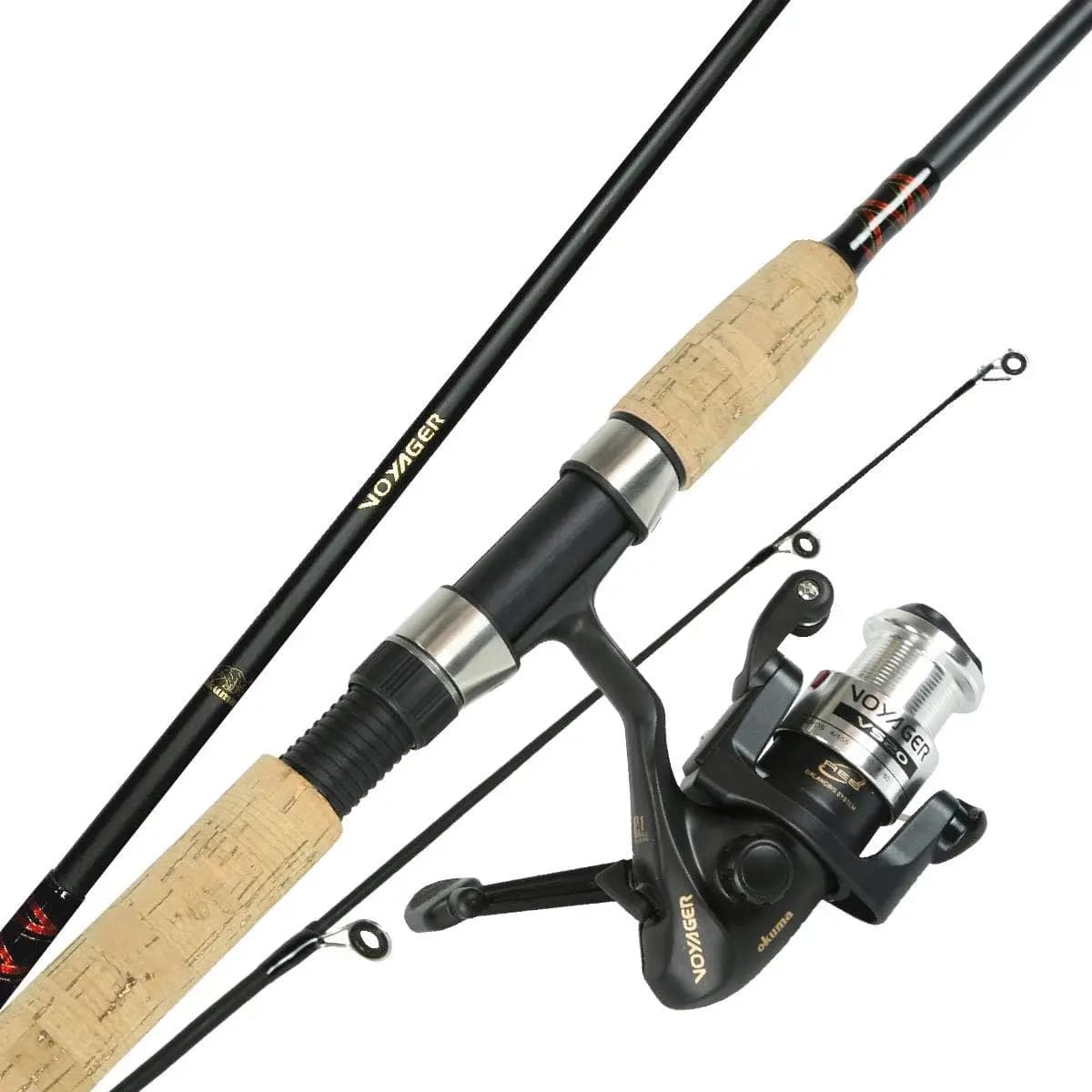 Kit da Pesca Compatto da Viaggio con Mulinello e Canna, Colore Blu, Ideale per Pescatori d'Acqua Dolce
