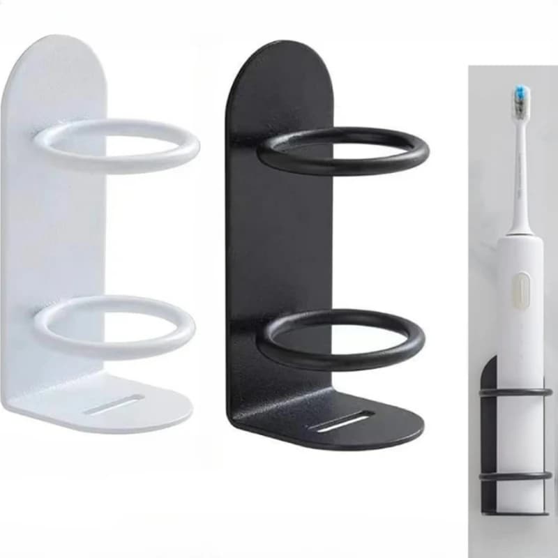 Wall-free electric toothbrush door Circular shaver without punching Storage shelf Organizer bathroom brush