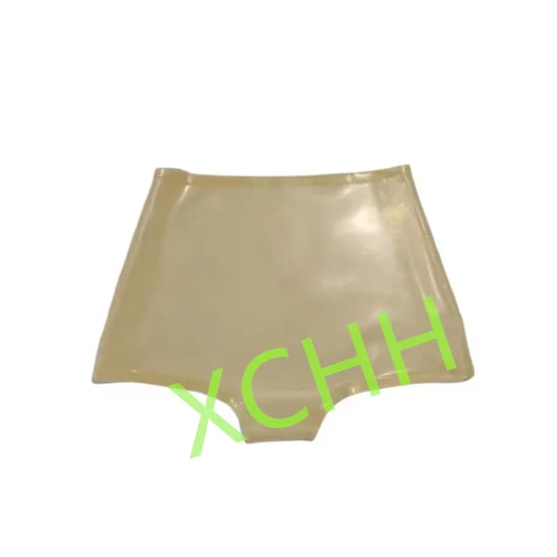 Women Latex Briefs Black with White Fetish Shorts Rubber Underwear Cosplay Costumes Party Wear Custom Made