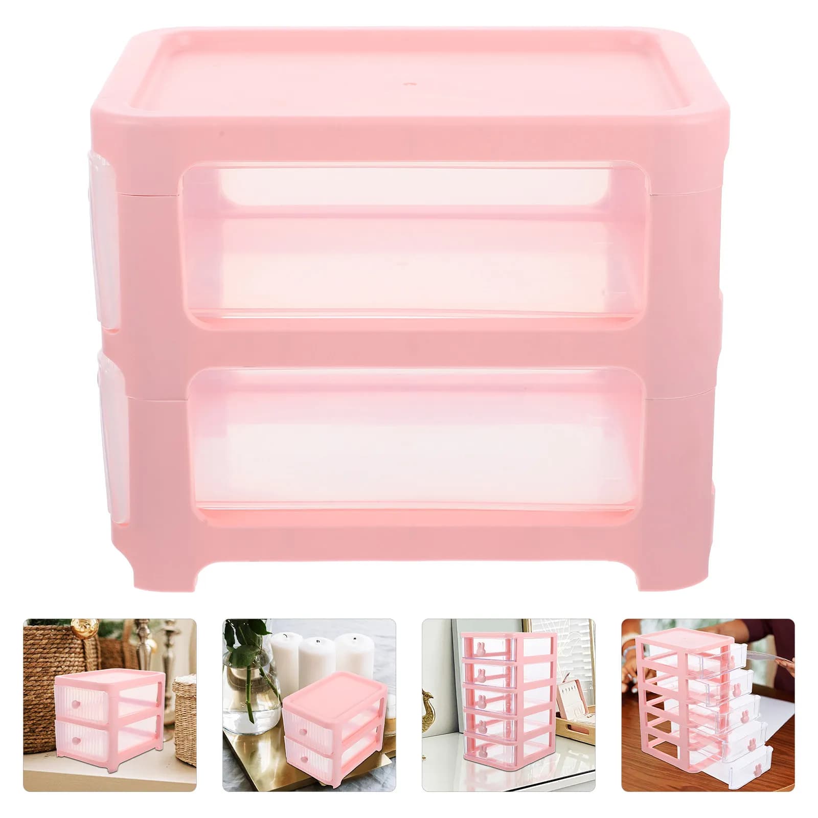 Organizer da Scrivania con Cassetti, Contenitore Multifunzione da Tavolo, Porta Cosmetici e Gioielli per Casa e Ufficio