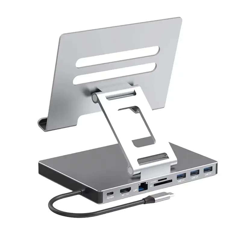 Docking Station A29F - Supporto per Laptop in Lega di Alluminio, Hub Multiporta con PD, USB 3.0, Slot SD/TF, Ethernet Gigabit