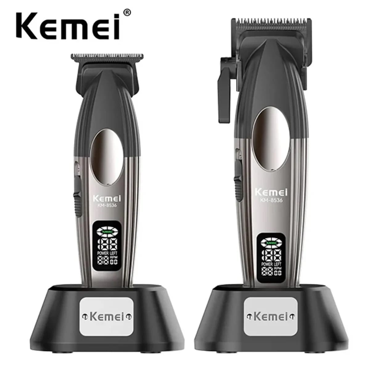 Kemei 8536 Professional haircut and set of battery trimmer Barbiere Rechargeable Finishing Machine for cutting hair Barba Trimmer Man