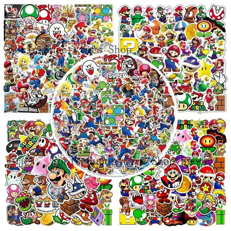 for Scrapbooking Laptop Suitcase Waterproof Sticker Decal toy Toy Hot Sale 17 Styles Set Mario Stickers Cartoon Animal Stickers