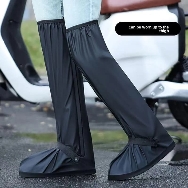 Copriscarpe Impermeabili Rinforzati Antiscivolo Resistenti all'Usura a Gamba Alta per Uomo e Donna, Copriscarpe da Pioggia e da Trekking