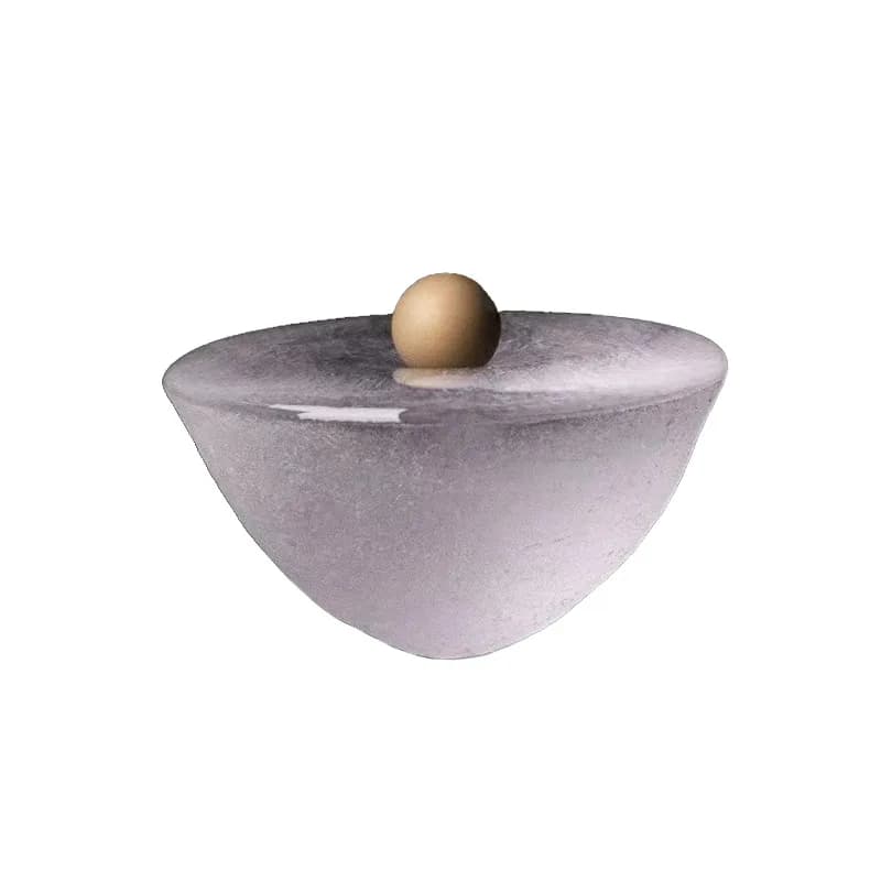 Icy Texture Handmade Glass Incense Holder, Meditation Healing Frosted Glass Stick Stand, Chinese Tea Zen Ornament