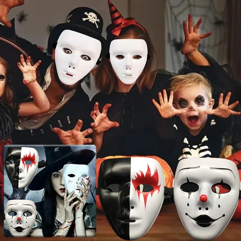 1-10PCS Halloween Full Face Scary Disguise Mask Carnival Role Play Festival Costume Prop for Party Cosplay Event
