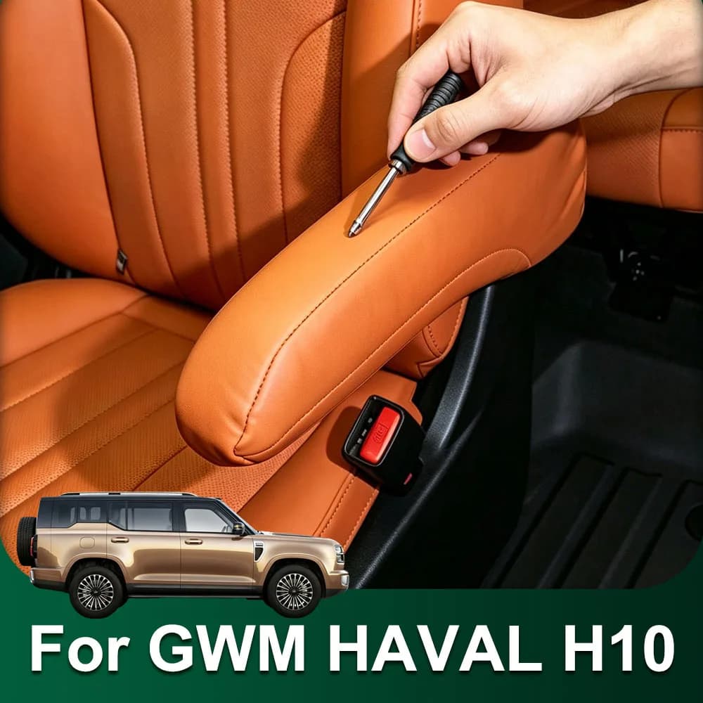 Fit For GWM H10 HAVAL H10 Second Row Seat Armrest Protective Cover Car Parts Original Car Same Color Leather Anti Scratch Cover