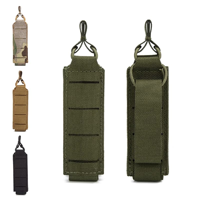 Nylon 9mm Magazine Pouch 1000D Laser Cut LightWeight Single Molle Tactical Edc Pouches Backpack Vest Hunting Accessories