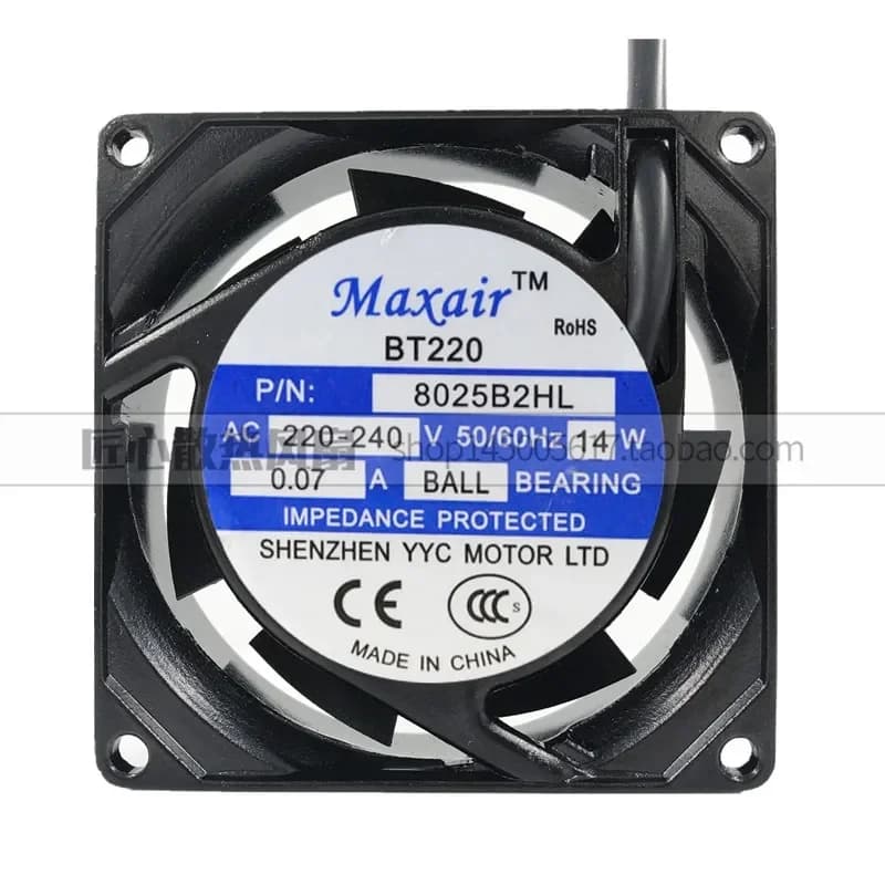 for Maxair BT8025B2HL Axial Fan AC Cooling Fan 8025B2HL Ball Bearing 220V