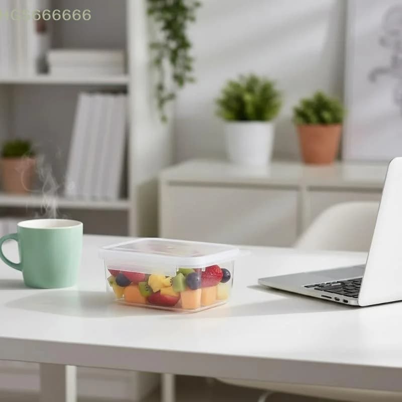 Contenitore in Plastica per Frigorifero con Coperchio per Organizzazione Cucina, Grande Scatola Rettangolare Sigillata per Conservazione Alimenti
