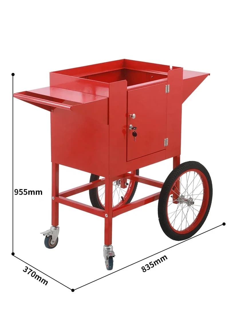 Macchina per Popcorn Pieghevole con Carrello, Miglior Venditore, Automatica con Ruote per Ristoranti