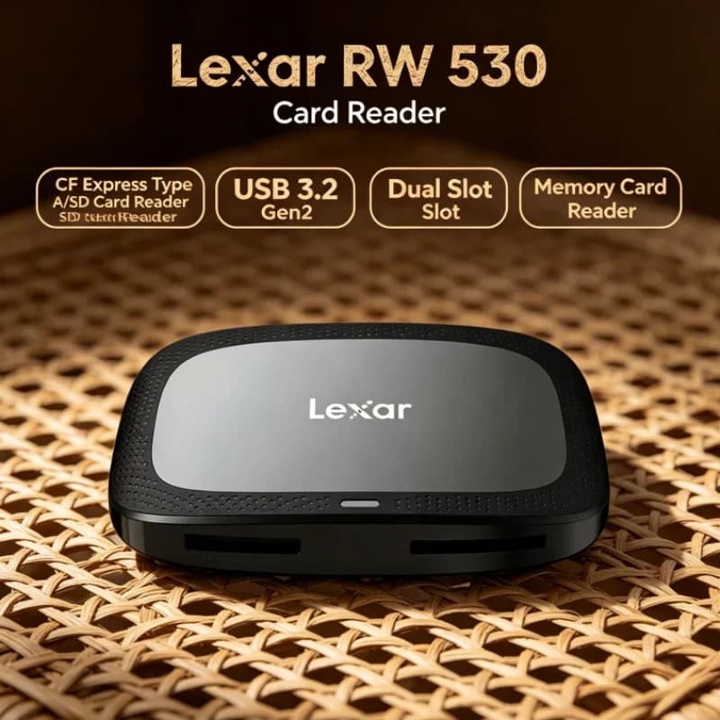 Lexar CFexpress Type A / SD Memory Card Reader USB 3.2 Gen2 RW530 SD Card Reader Dual Slot CFA Max 900MB/s