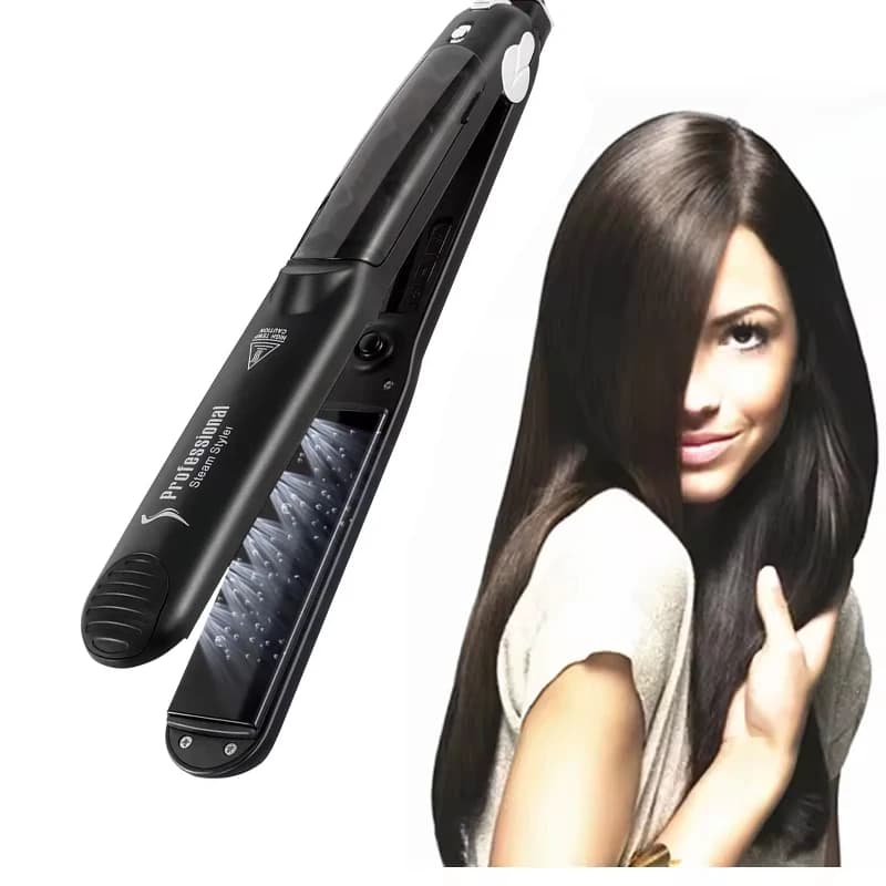 Professional Hair Plate 2-in-1 with LED Display, Ceramic Iron for Styling, Domestic Use and Salon