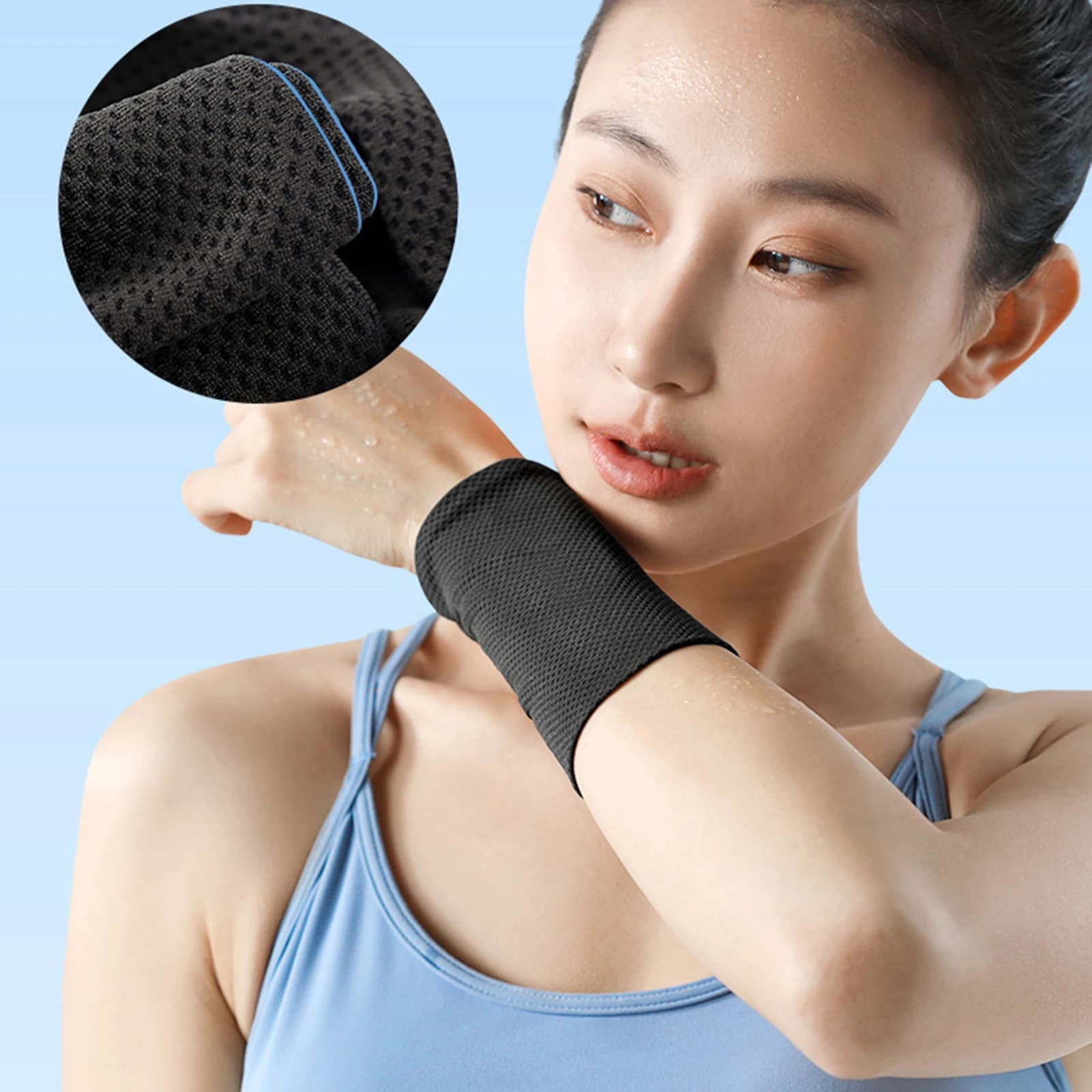 1 pz morbido e traspirante protezione per il polso rinfrescante stay cool morbido sportivo fasce da polso per calcio basket corsa sport