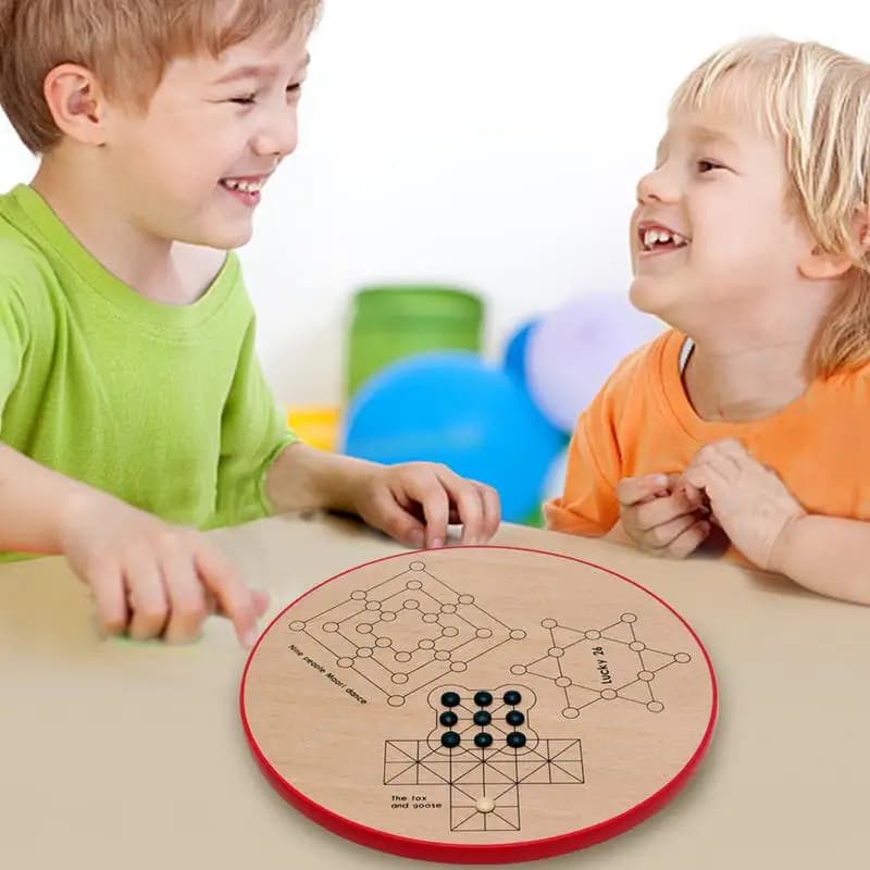Set di scacchi in legno Set di scacchi multifunzionale 10 in 1 Giocattoli educativi interattivi per feste di riunioni di famiglia di viaggi a casa