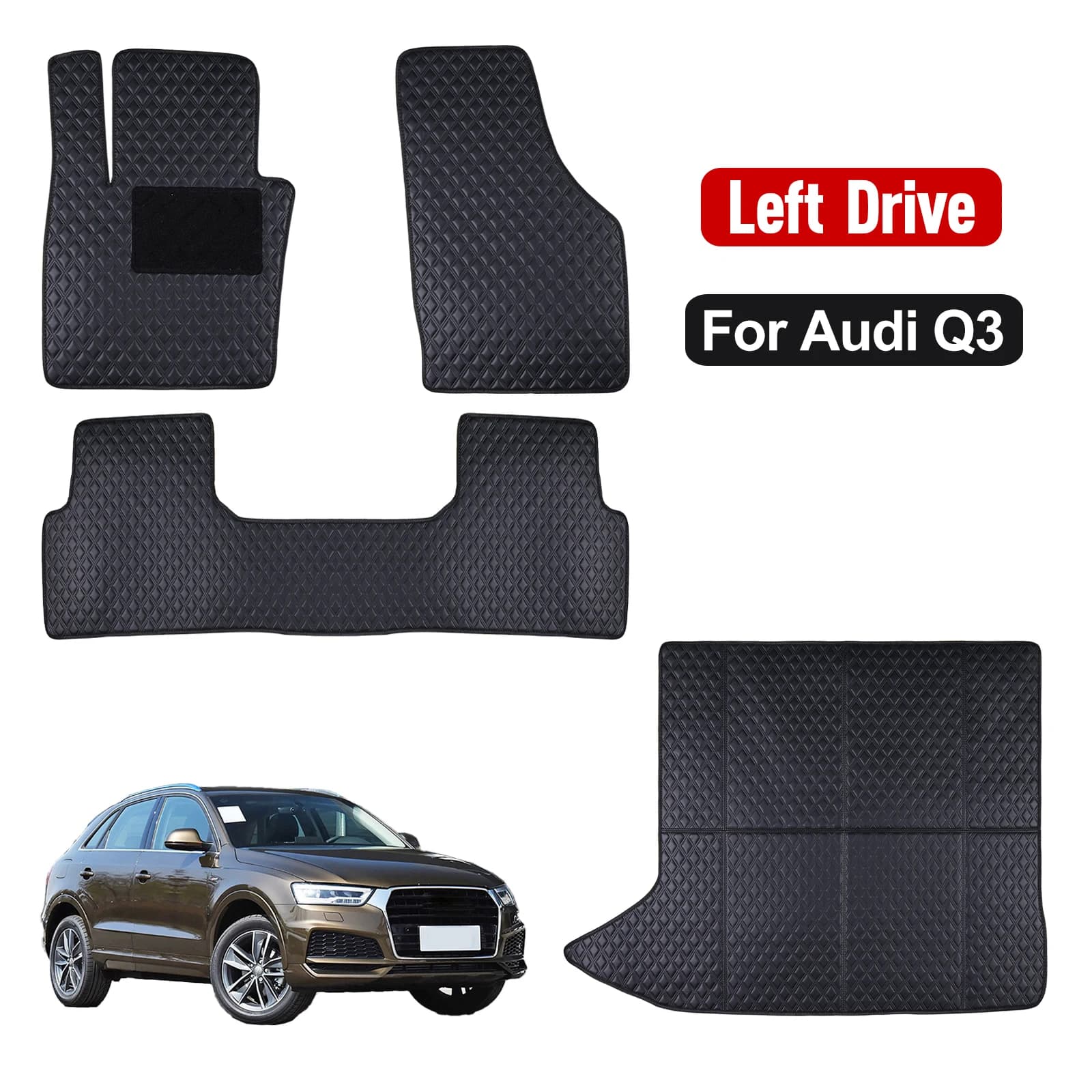 Customized Car Mat for Audi Q3 2015 2016 2017 2018 Car Cover Waterproof Anti-slip Protection Accessories Parts