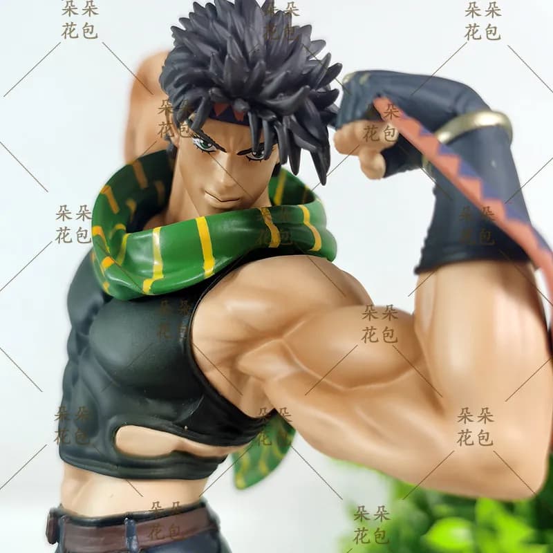 Statua GK di Joseph Joestar da JoJo's Bizarre Adventure, 27-30cm, Doppia Testa e Mani Sostituibili, Decorazione da Scrivania, Modellino Anime da Collezione