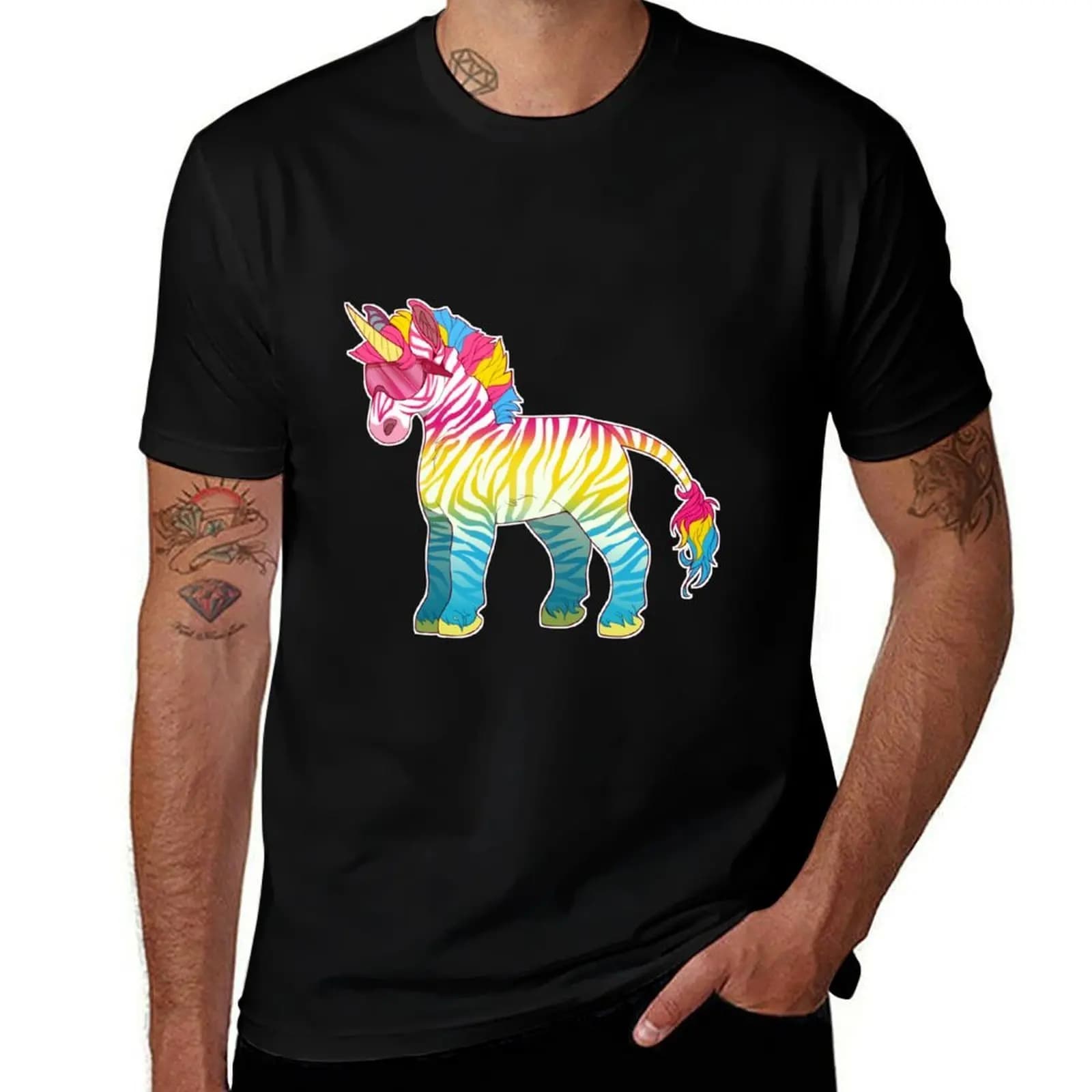 Pride Zebracorn - Pan Pride T-shirt for construction work