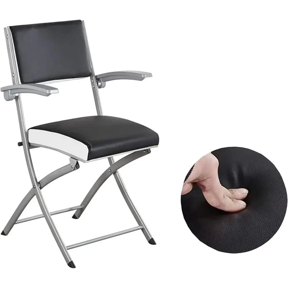 Sedia da scrivania ergonomica imbottita per piccoli spazi, supporta fino a 330 libbre, sedia da gaming nera