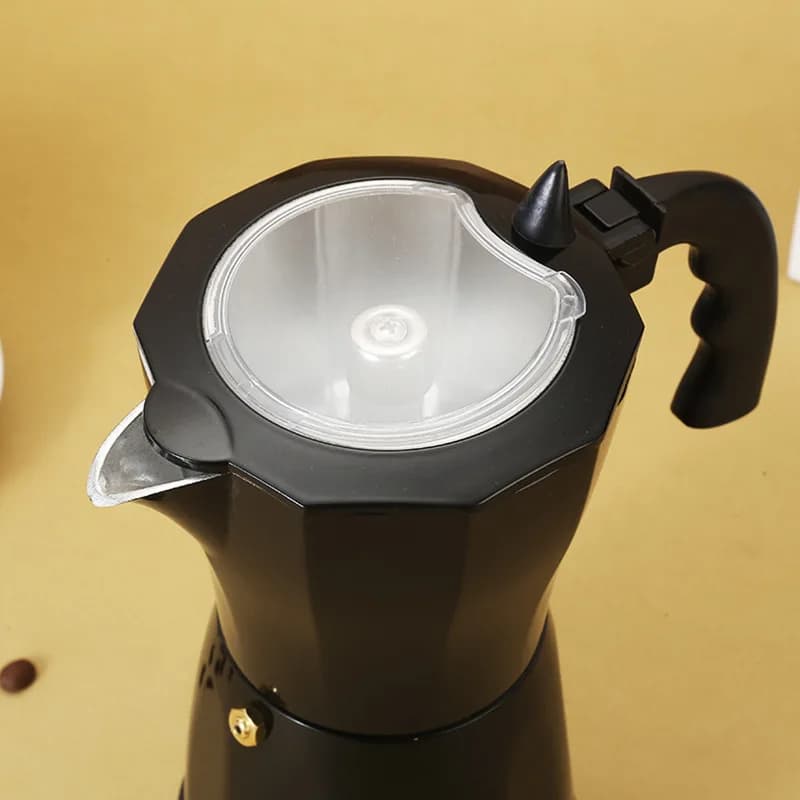 480W/6 Cups Electric Moka Pot Italian European Coffee Maker Aluminum Home Fast Heating Coffee Pot Convenient Espresso Machine