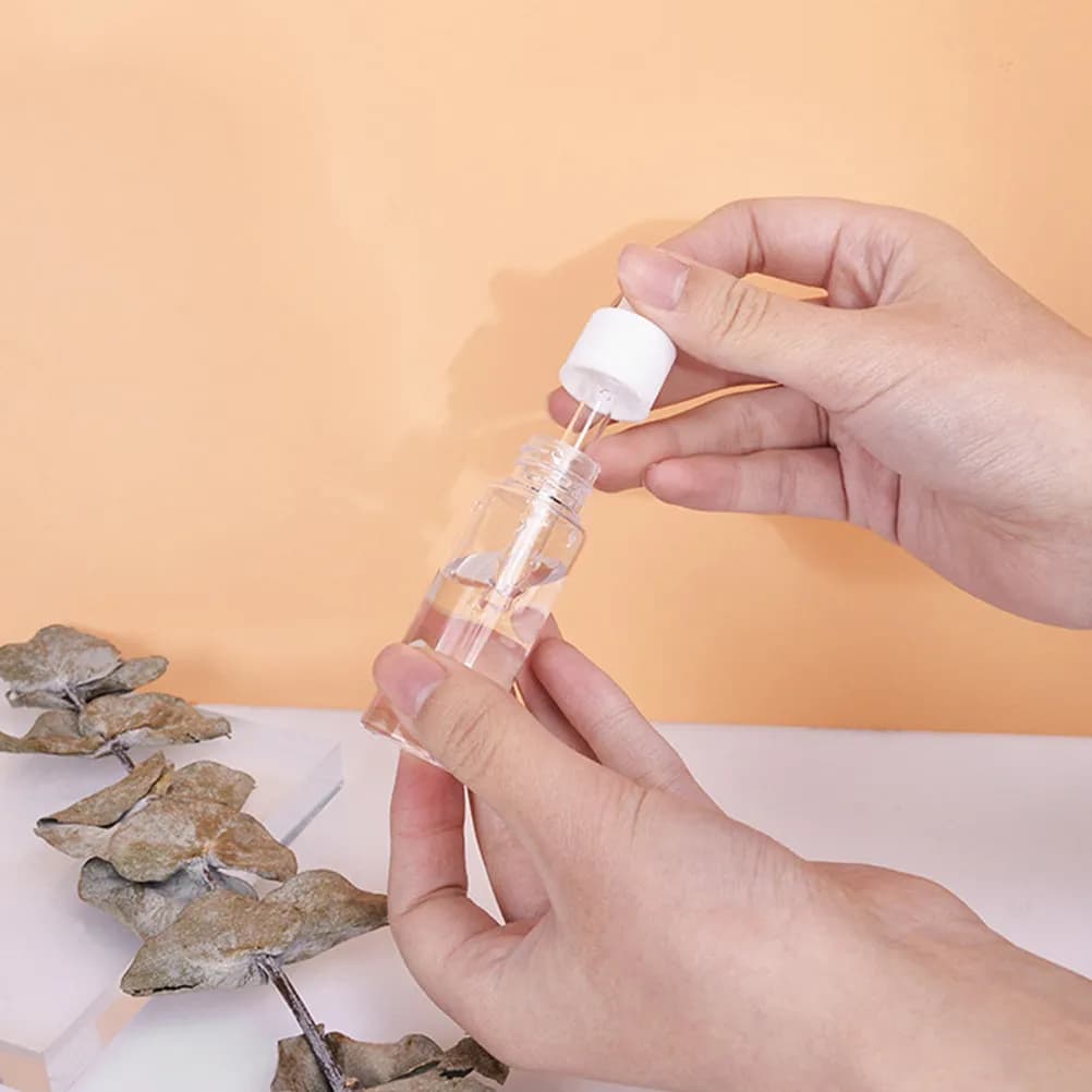 4 flaconi contagocce in vetro siliconico da 20 ml, flaconi vuoti trasparenti per oli essenziali, cosmetici, contenitori da viaggio