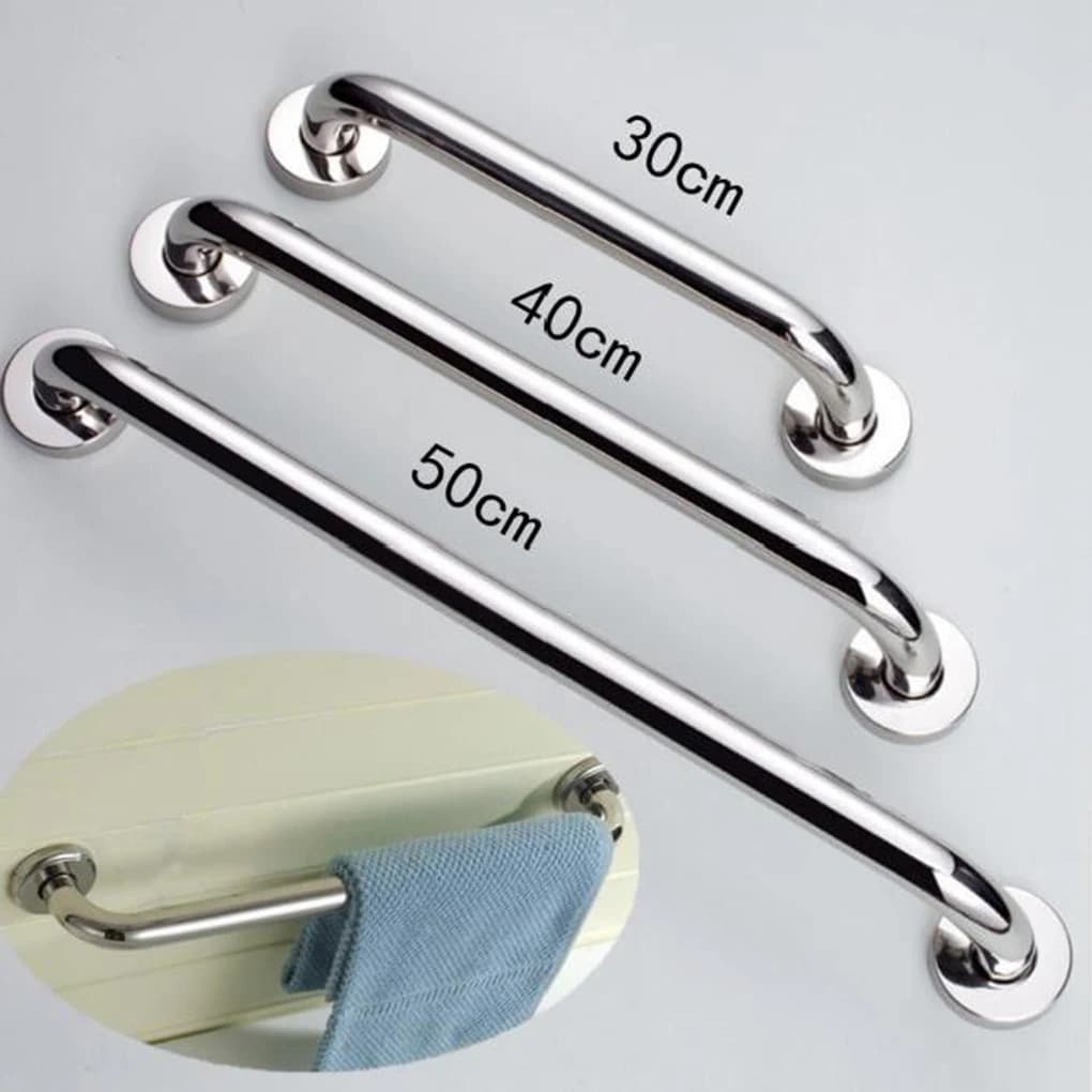 Maniglia di Sicurezza per Bagno in Acciaio Inox 304 da 50cm, Corrimano per Doccia, Supporto per Vasca e WC, Portasciugamani per Anziani e Disabili