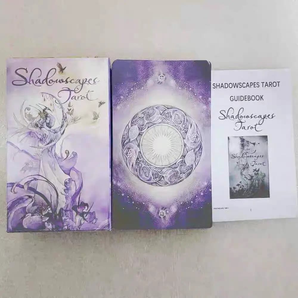 Carta dei tarocchi dei Paesaggi delle Ombre | Formato grande 12*7 cm | Gioco di predizione della fortuna | Carte da divinazione | con libro guida cartaceo Versione inglese |