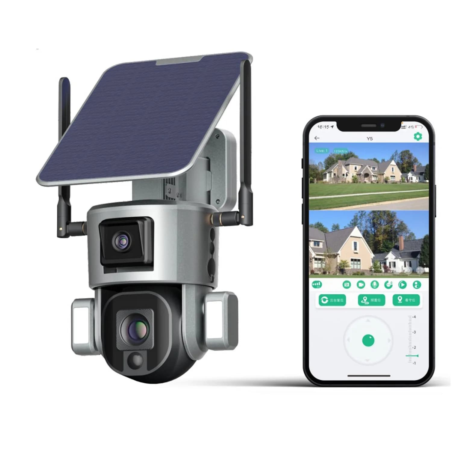 CCTV IP esterno impermeabile da 20x scheda 4G da 6 MP con pannello solare WIFI e sicurezza di rete interna NVR con certificazione FCC