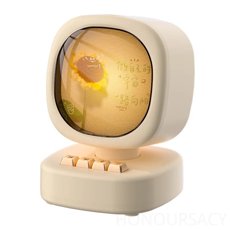 HIFI Stereo Retro Audios Ambient Light Creative Karaoke Speaker Household Children's Wireless Smart Bluetooth Speaker with Mics