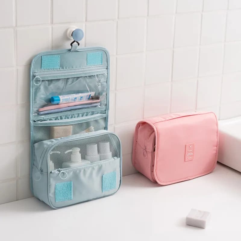 Portable Hook Toilet Bag Multi Functional Travel Waterproof Wear Resistant Multi Layer Storage Large Capacity Makeup Bag