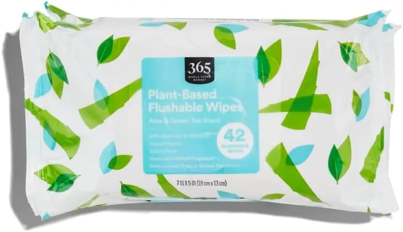 Salviette Biodegradabili a Base Vegetale, Profumo di Aloe e Tè Verde, 42 Pezzi (Confezione da 3)