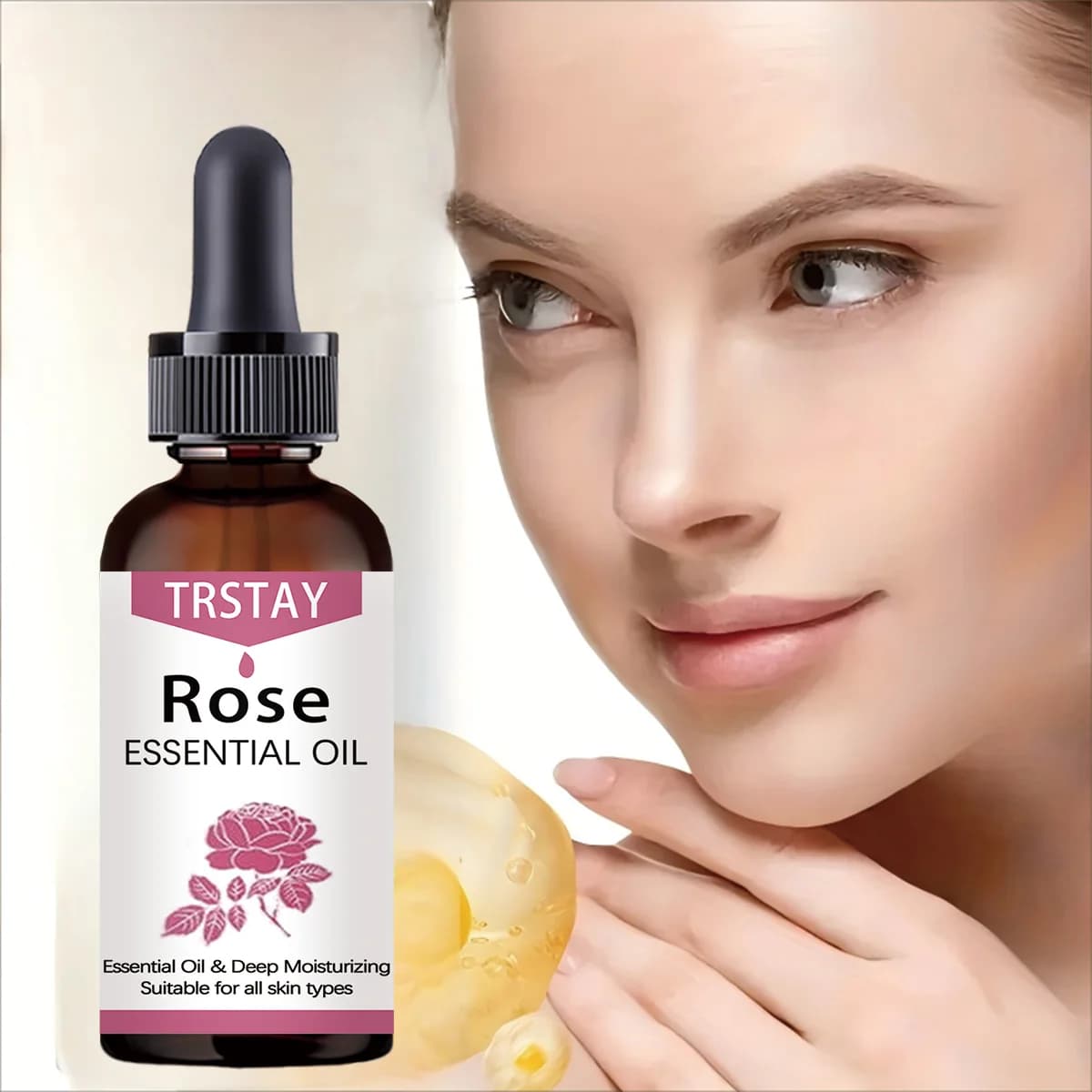 Olio essenziale di rosa Premium Quatity therapic Crade nutre la tua pelle idratante e idratante riparazione