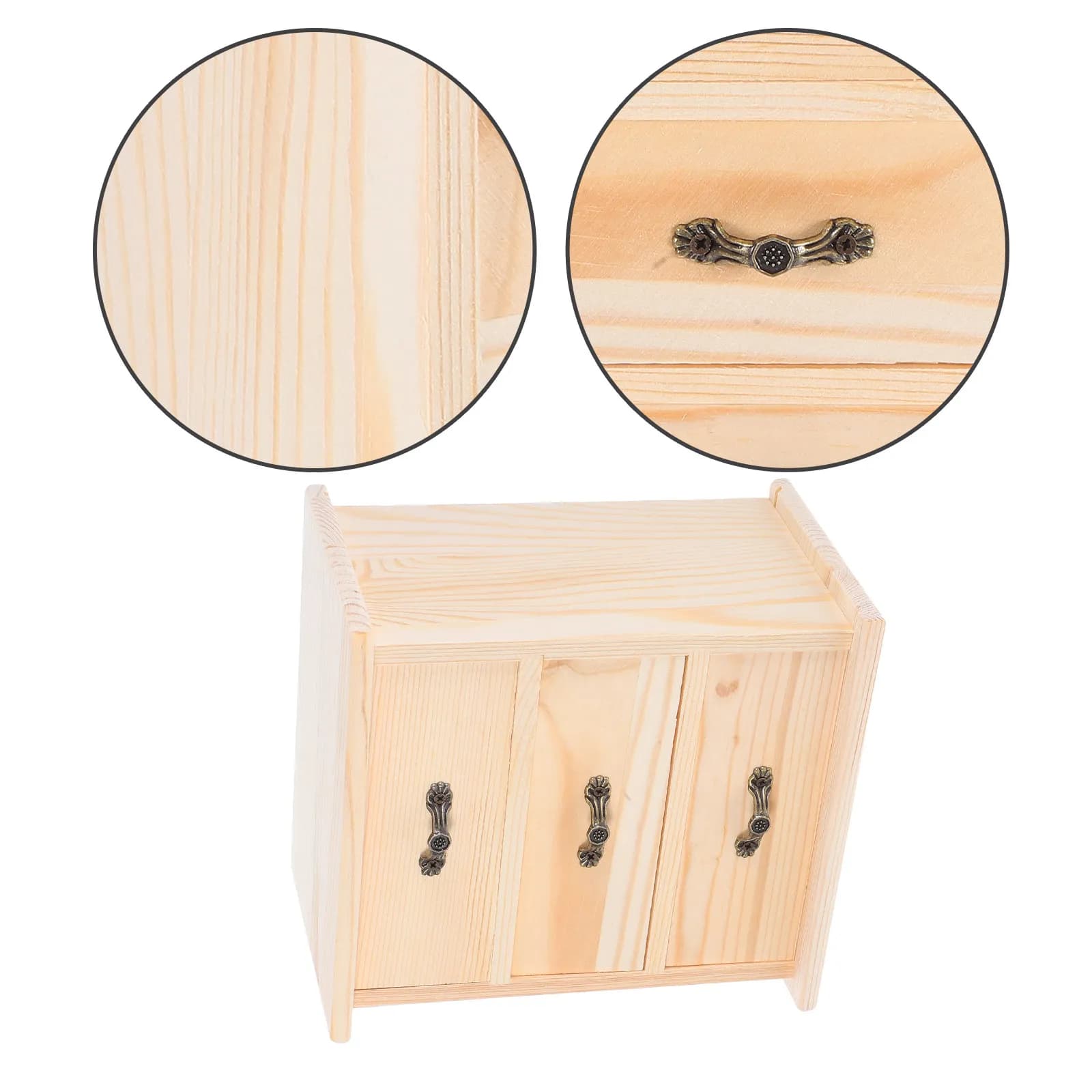 Organizer da Scrivania in Legno a Tre Livelli con Cassetti Integrati, Elegante Contenitore Moderno per Ufficio, Gioielli e Oggetti Essenziali