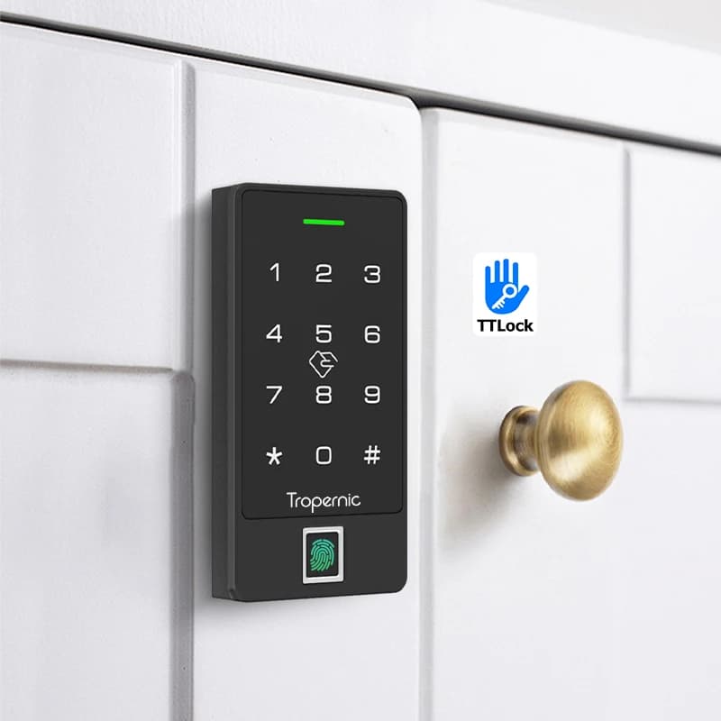 TTLOCK B10 Sistema di controllo accessi per impronte digitali Apri per citofono Nfc Bluetooth Tastiera per cancello elettrico Scheda RFID 13,56 Mhz