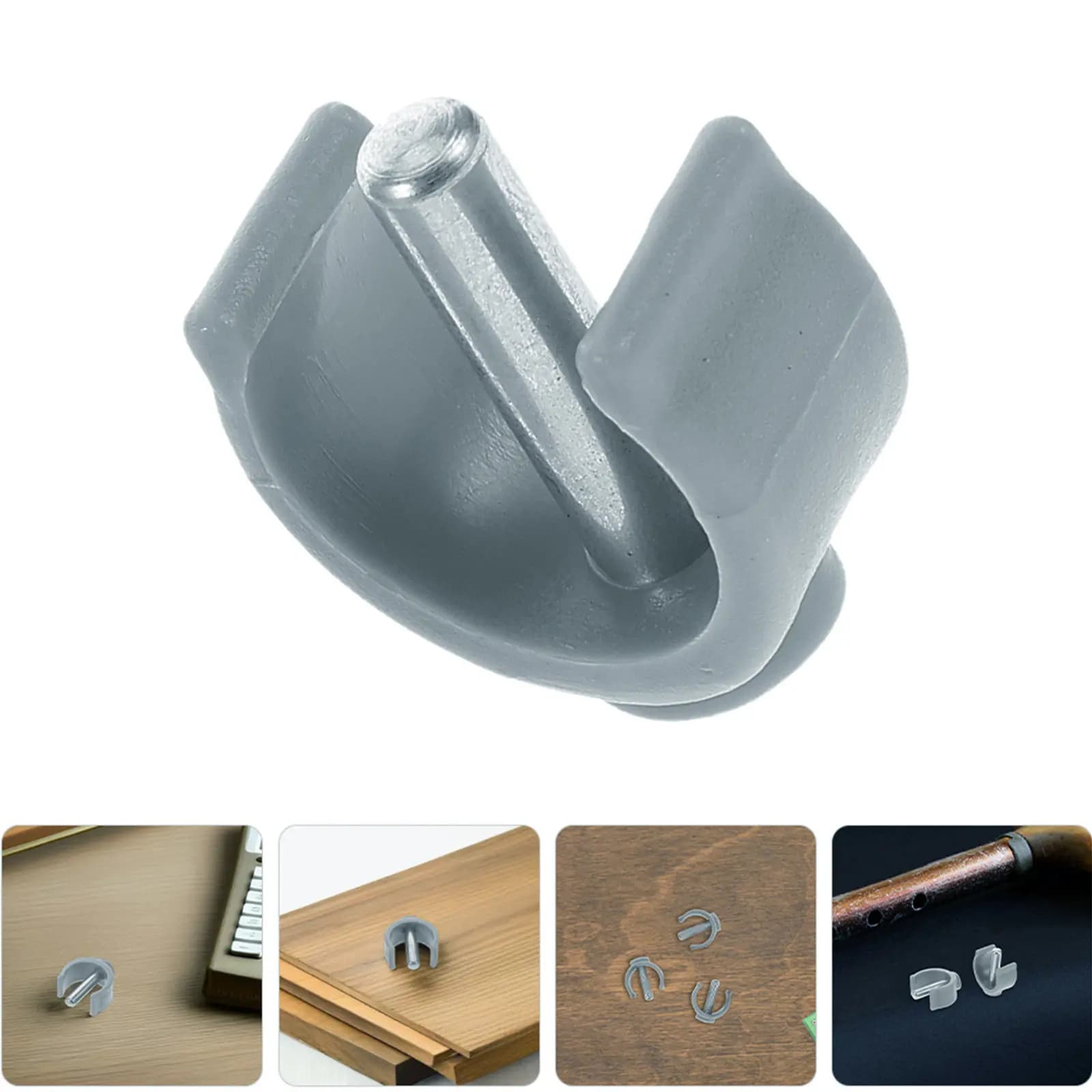 4 Pezzi Chiusure a C per Bastoni da Passeggio, Canne, Stampelle, Bastoni da Trekking - Ricambi Resistenti in ABS e Acciaio, Facili da Mantenere