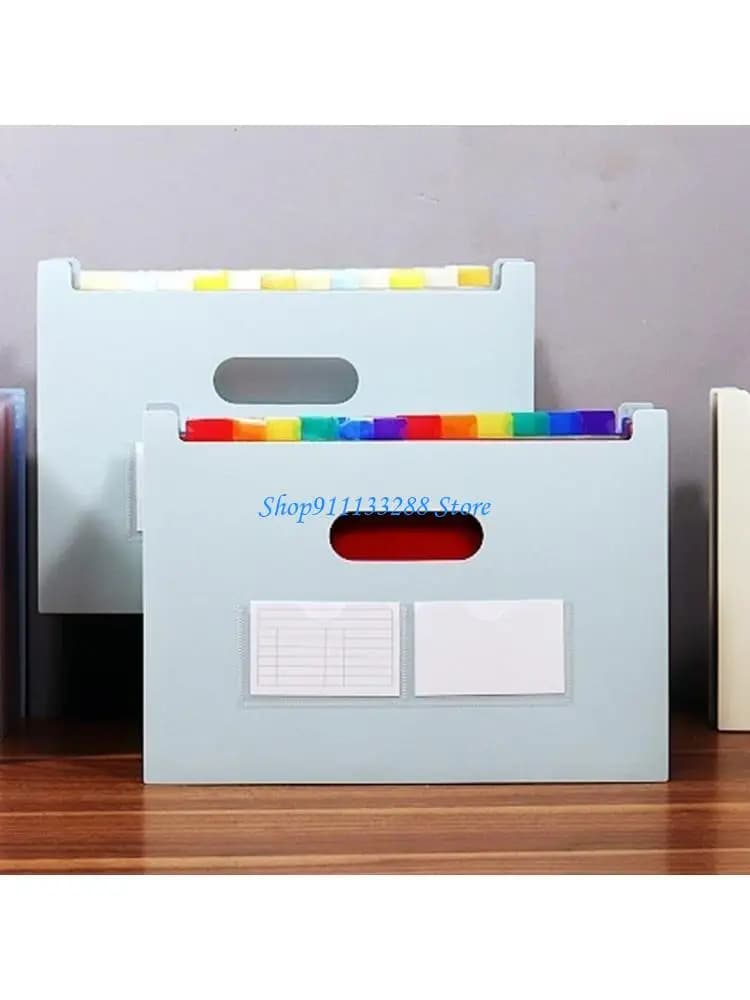 G88D A 4 Multi-Layer Document Storage Bag Accordions File Folder Expanding File Organiser School Office Supplies