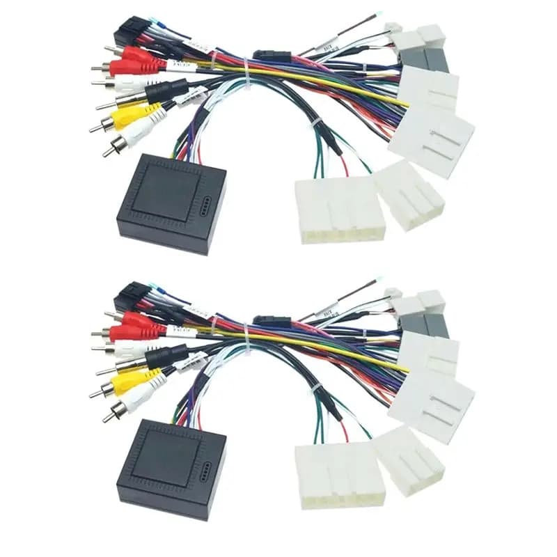 2X Car 16PIN Android Audio Power Radio Wire Harness With Canbus Box Car Accessories For Nissan X-TRAIL/Tiida 2014-2017-N30R