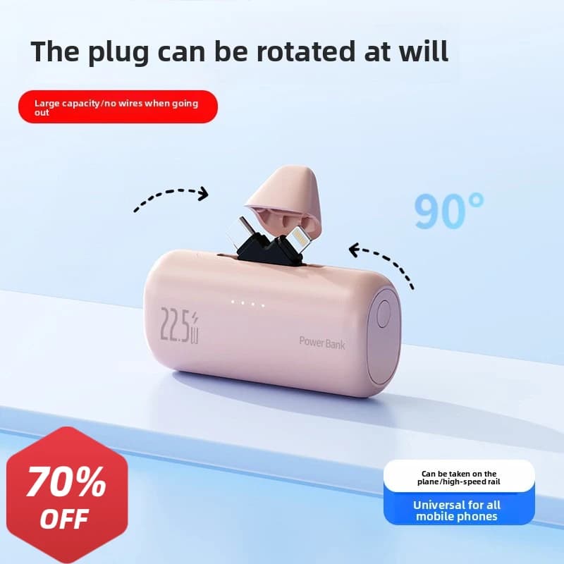 5000 MAh Doppia Interfaccia Compatta 22,5 W Capsula di Ricarica Veloce Power Bank Banca di Potere Portatile Mini Adatto per La Maggior Parte Elettronica