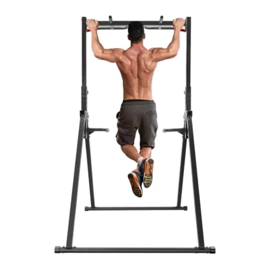 Multifunction Traction Station, Height Adjustable Traction Bar, Multifunction Training Tower for Home and Gym
